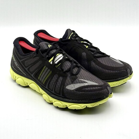 Brooks Pureflow 2 Women’s Sz 9.5 Running Shoes - Black/Neon Yellow Pre Owned - Picture 1 of 8